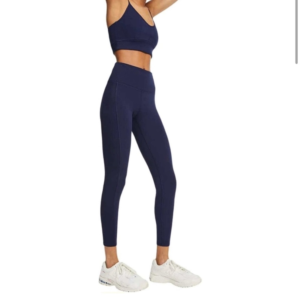 Bandier x Sincerely Jules The Meadow Legging and Bra Set in Navy (NWT leggings)